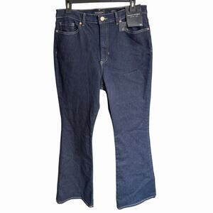 Banana Republic Jeans Womens Premium Denim Flare Rinse Size 32 Dark Blue NWT